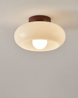 French Bauhaus Cream Ceiling Light