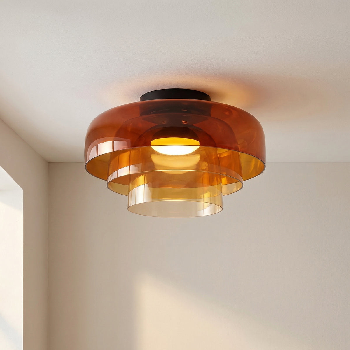 ノルディック Bauhaus レイヤードガラスシーリングライト